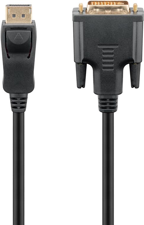 DisplayPort/DVI-D sovitinkaapeli 1.2, kullattu