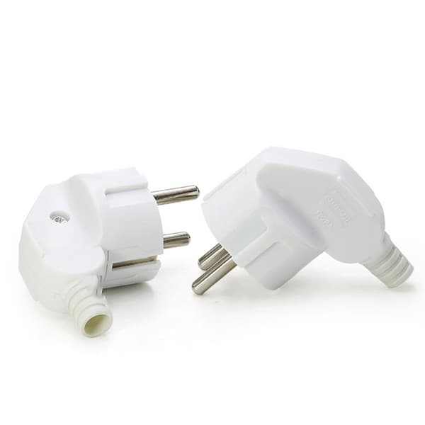 Europeisk kontakt - 2-delars set, enkel montering White White