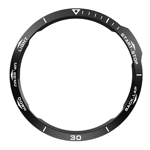 Tyylikäs mustavalkoinen kehys Garmin Fenix 6X -sarjalle