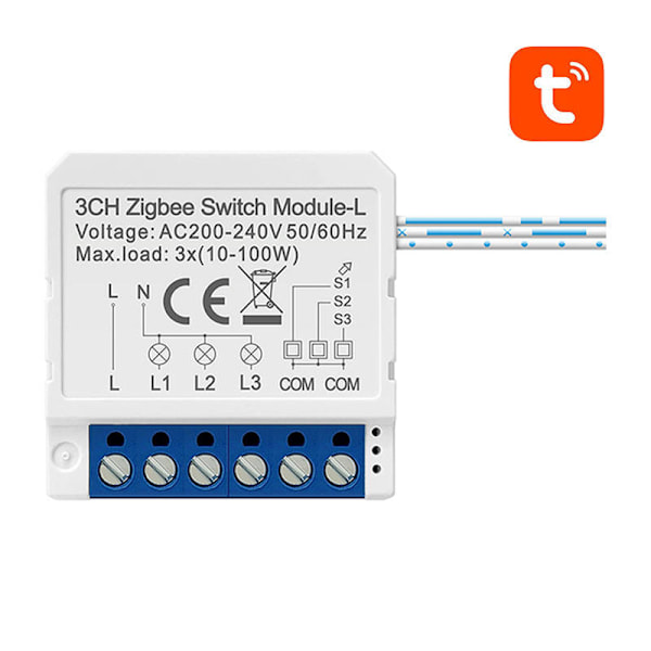 Smart Switch Modul ZigBee Avatto LZWSM16-W3 Ingen Neutral TUYA