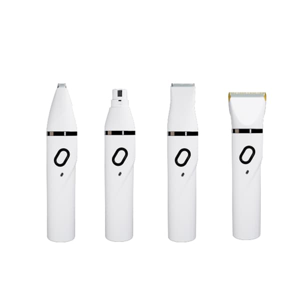 Husdjursklippare D1: Professionellt 4-i-1 Trimmerkit White White