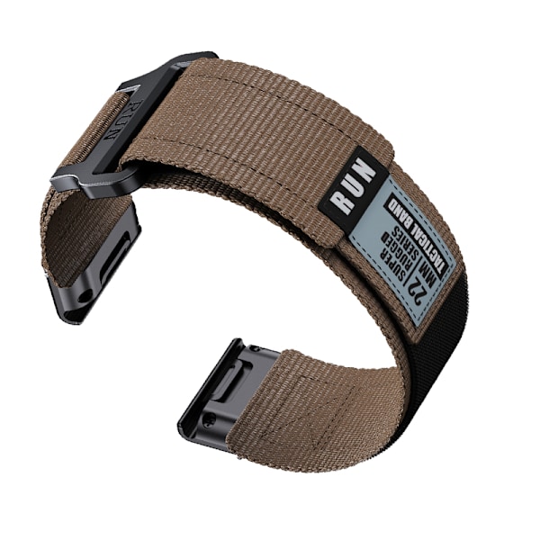 Garmin Fenix 8 Nylon Vævet Rem Brun 26 mm