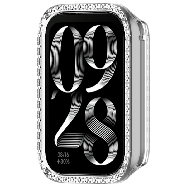 Xiaomi Mi Band 9 Pro-fodral med diamanter, PC-skydd Transparent