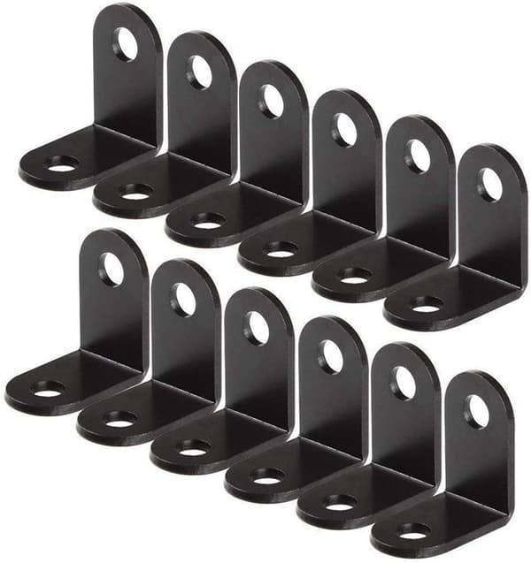 Vinkeljärn Vinkelfäste för hörn 12-pack Black Black