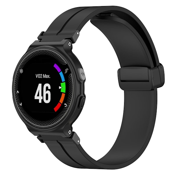 Silikoninen kaksisävyinen rannekellohihna Garmin Forerunner -kelloon Garmin Forerunner 220/230/235/620/630/735 Musta