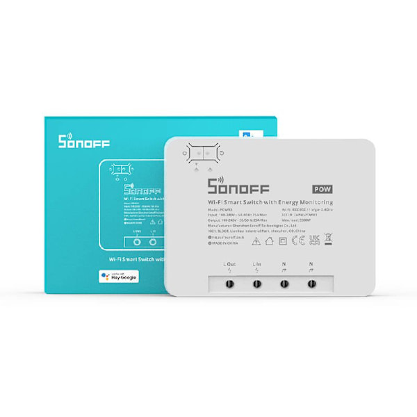 Smart WiFi-switch med energiövervakning Sonoff POWR3 (25A/5500W)