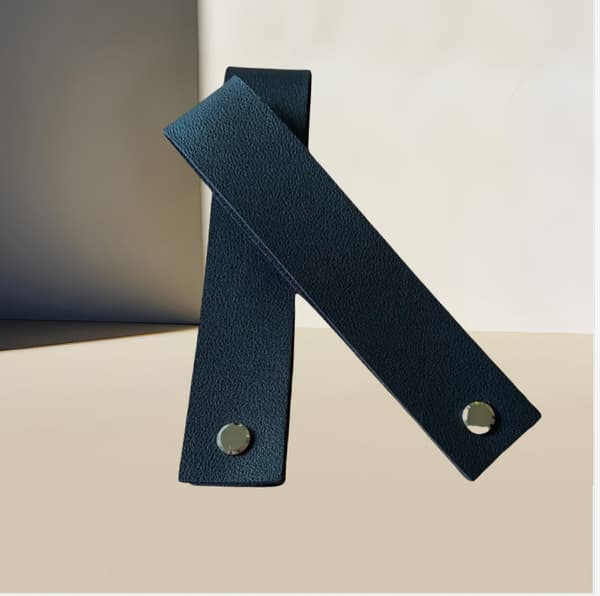 Elegante PU læderophængningsstropper til bryllupsskilte Black Black