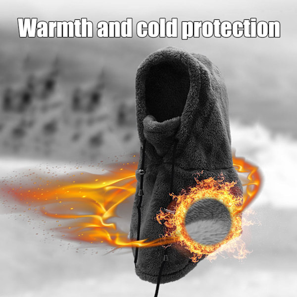 Balaclava Luva med ansikts- och halsvärmare Svart M