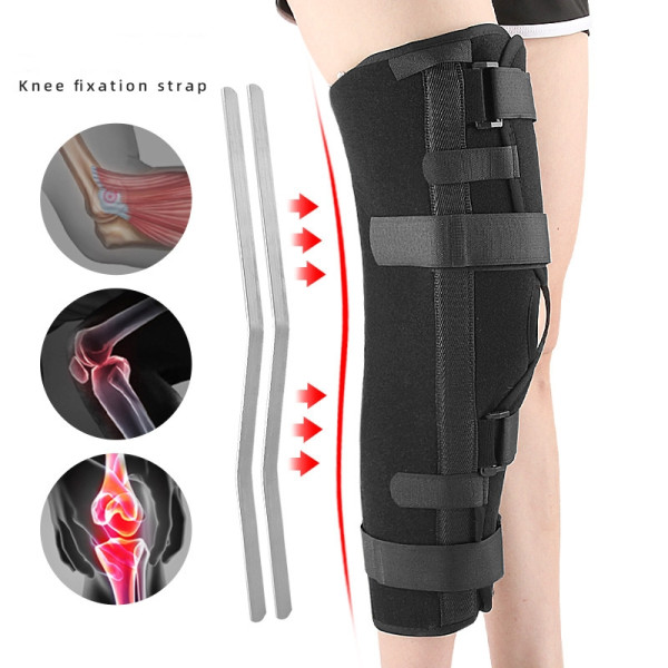 Justerbar knäledsimmobilizer Brace Andningsbar benspärr M