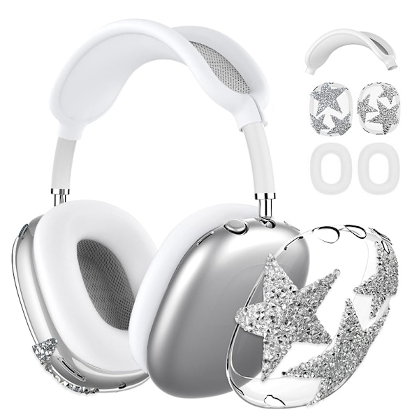 AirPods Max Skyddsfodral - Diamantstjärndesign Transparent