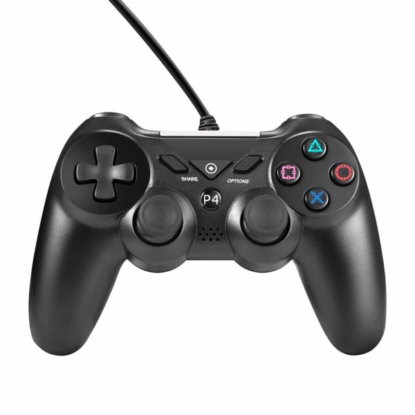 Playstation 4 -ohjain - langallinen PS4-ohjain (musta)
