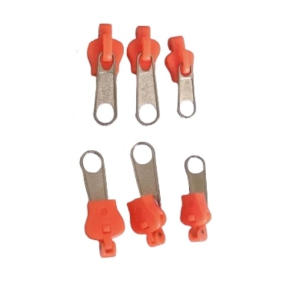 Fix A Zipper (6-pak) - Universal lynlås reparationssæt Orange