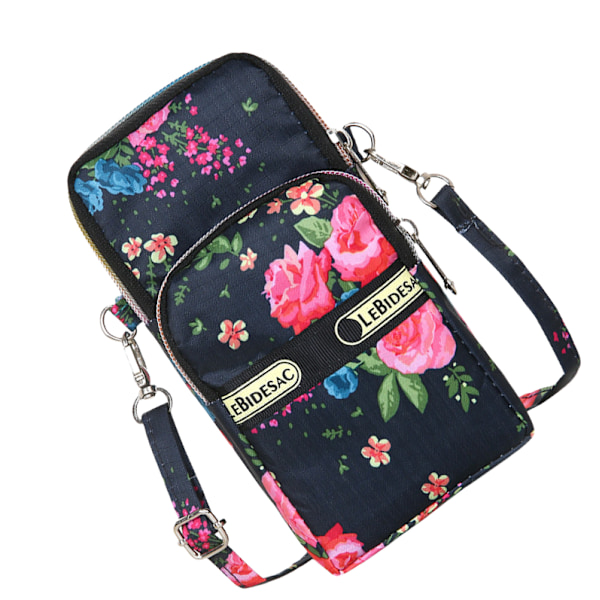 Stilfuld crossbody-telefontaske til kvinder med blomsterdesign