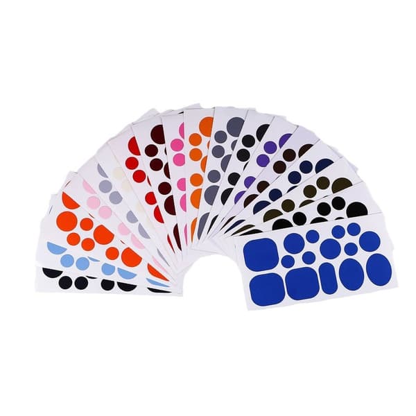 Reparationslappar till Dunjacka Flerfärgade - 18 pack circle type