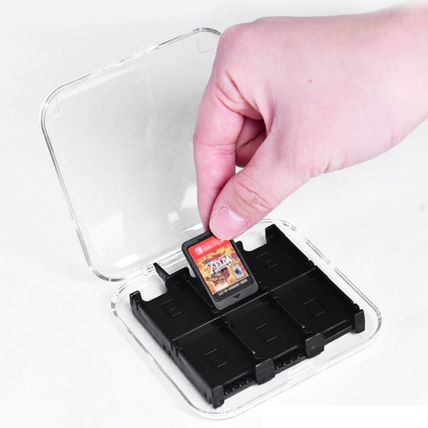 Kompakti läpinäkyvä pelikorttikotelo Nintendo Switchille