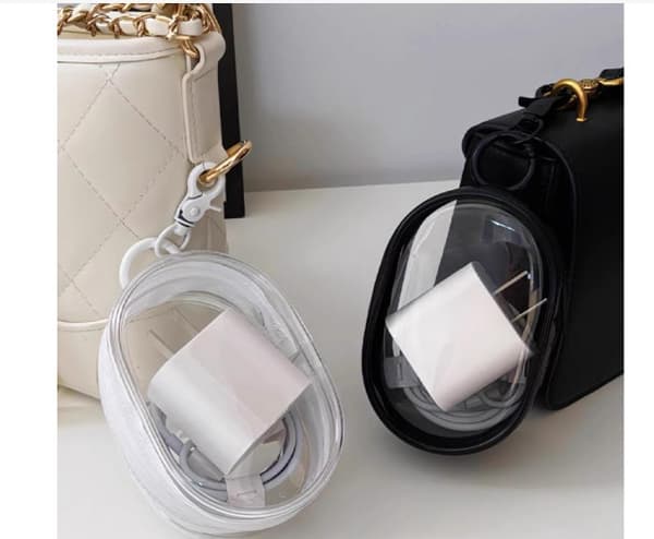 Bærbar datakabel og oplader organizer rejseetui Black Black