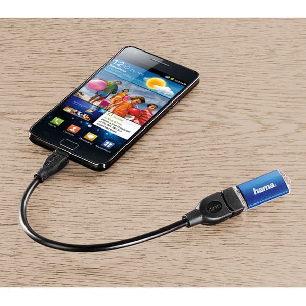 HAMA Adapter MicroB til USB OTG 0,15m Sort TL