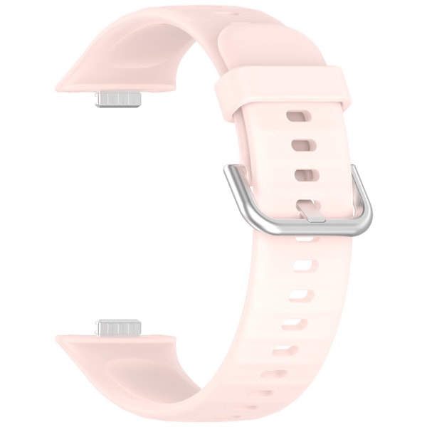 Silikonarmband för Huawei Fit 4 - Ljusrosa, Silverspänne Tall