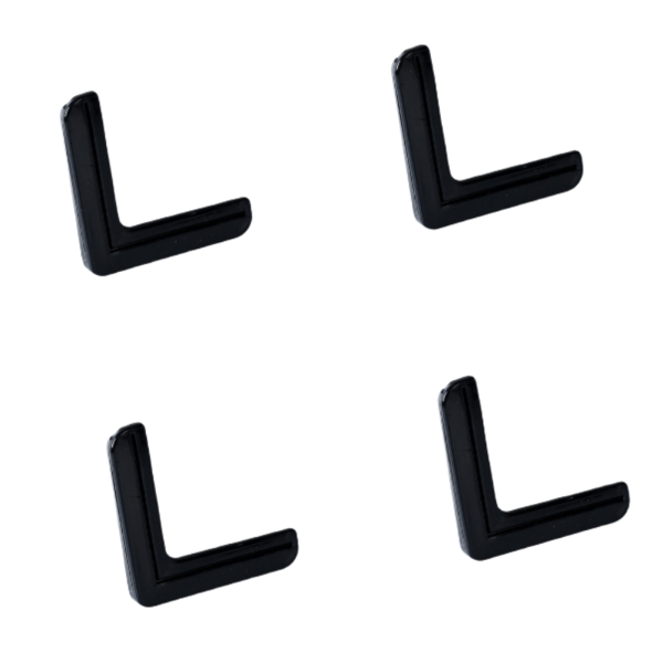 Säkerhetshörnskydd, kantskydd för möbler (4-pack) Black Black