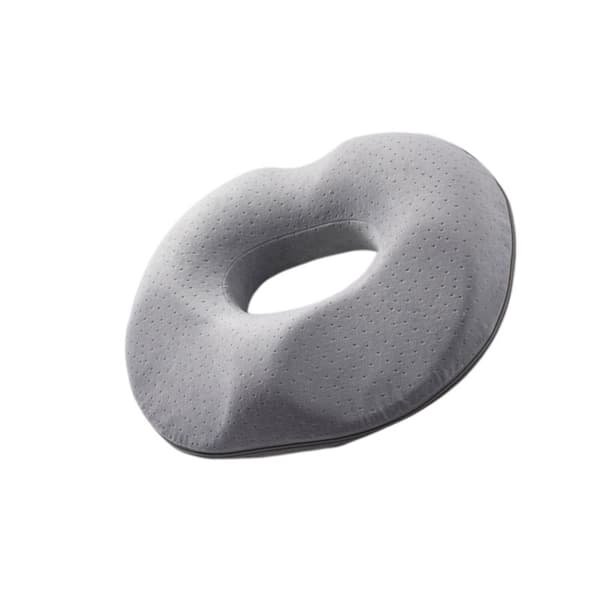 memory foam sædepude trykaflastende til kvinder til kontor og bil 3D kontur åndbart polyesterbetræk ergonomisk støtte til lang siddetid Grey Grey