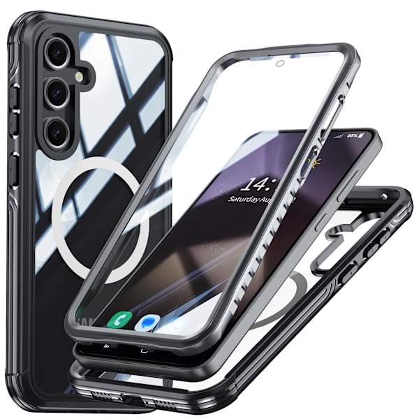 Samsung Galaxy S24 FE Skal, Bakstycke i Härdat Glas 9H Svart