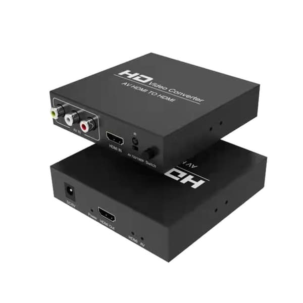 AV HDMI til HDMI CVBS Videokonverter – 2 i 1 Switch med 4K Support, kompatibel med diverse enheder
