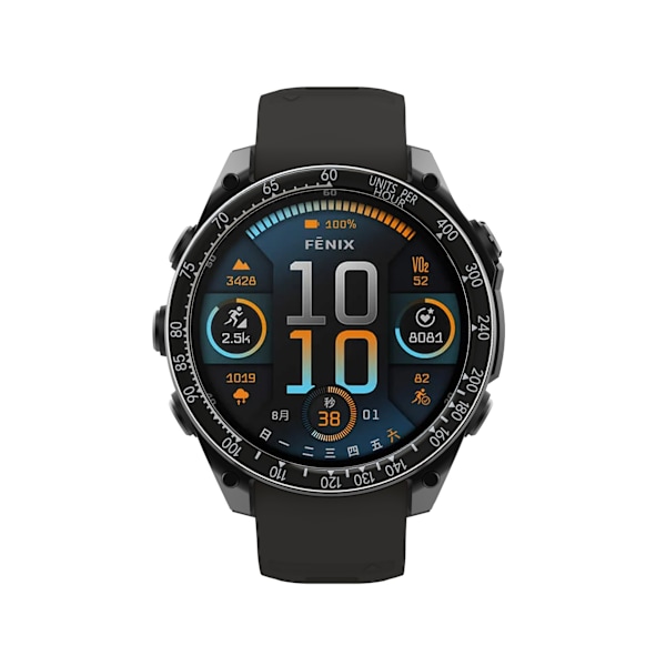 Fenix 8 Ram: Rostfri Stål Skyddsring - Svart & Vit