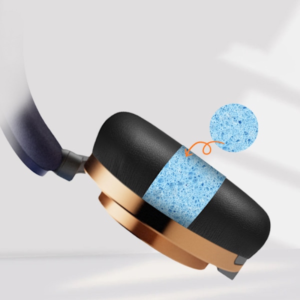 Premium Svarta Proteinläder Öronkuddar för Dyson Zone