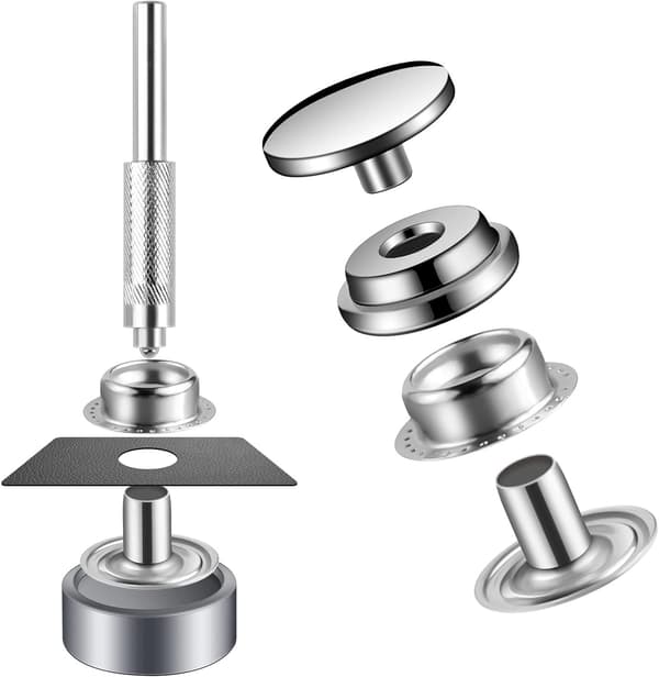 15 mm Snap Lock Set - Työkalusarja painonapeilla Silver Silver