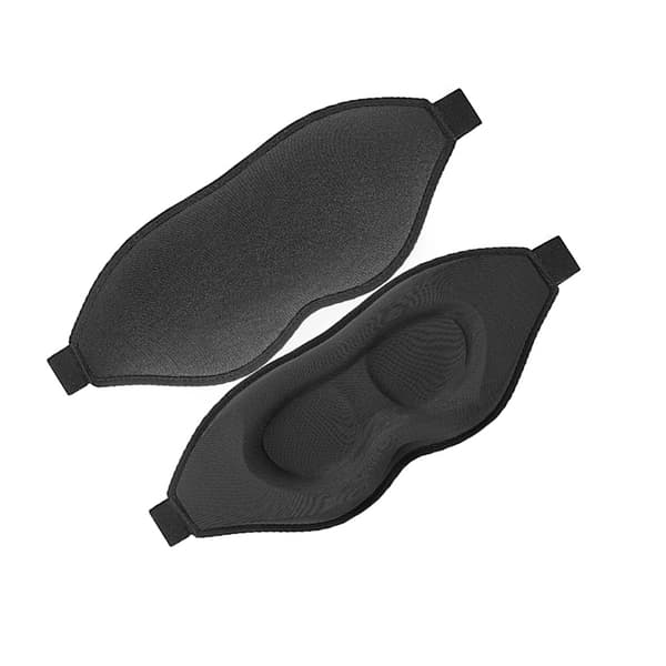 Sömnmask, 3D-formad ögonmask för att sova med öronproppar Black Black