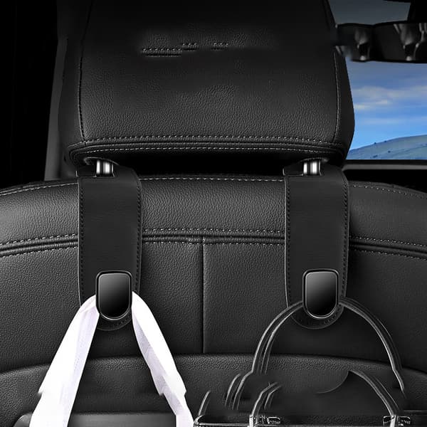 2-pack auton istuimen niskatuen koukut Black Black