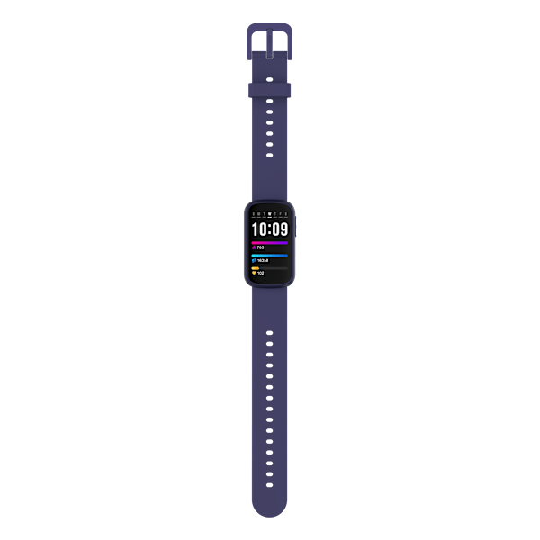 Smartwatch med EKG, puls- og blodtryksmåler, søvnmåler, skridttæller Mørkeblå