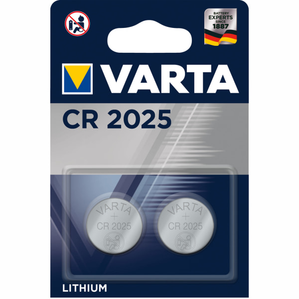 Varta CR2025 3V Lithium Knappcellsbatteri 2-pack