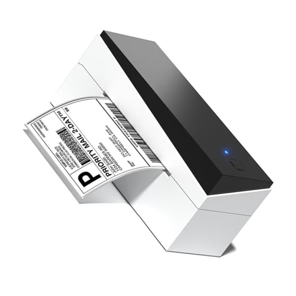 Bluetooth termisk etiketprinter 203dpi højopløsning 108mm printbredde til e-handel og lager 150mm/s USB-B Bluetooth kompatibel med iOS og Android Blac Black&White