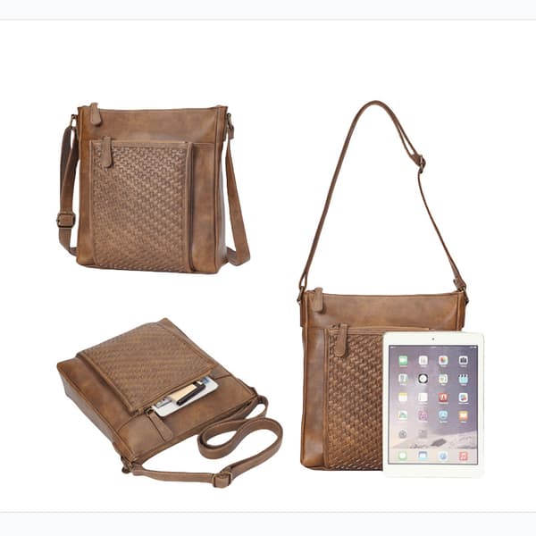 Stilren Vävd Axelväska - Elegant & Rymlig Design Brown Brown
