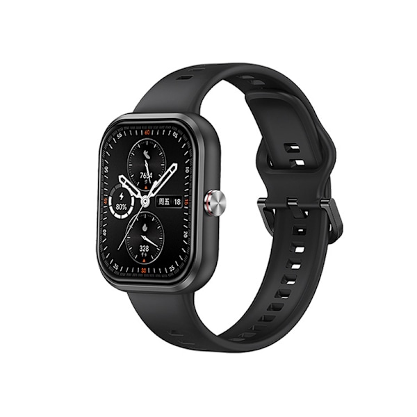 Silikonarmband för Haylou Watch - Sportigt & Stilfullt Svart