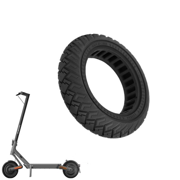 Solide dæk til Xiaomi 4 Ultra elektrisk scooter Sort