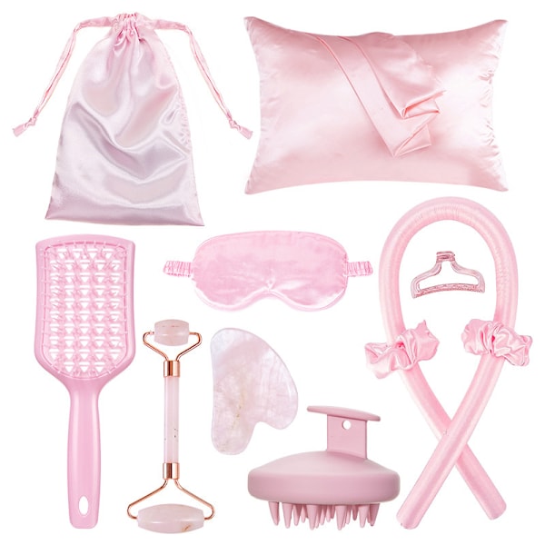 Hårvårdsset Rosa, Portabelt & Komplett 11-pack