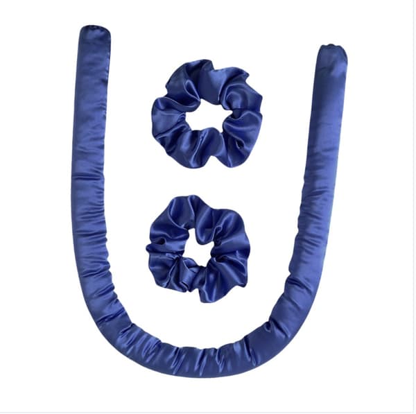 35 mm varme-fri hårruller til søvn - 3-delt sæt Blue Blue