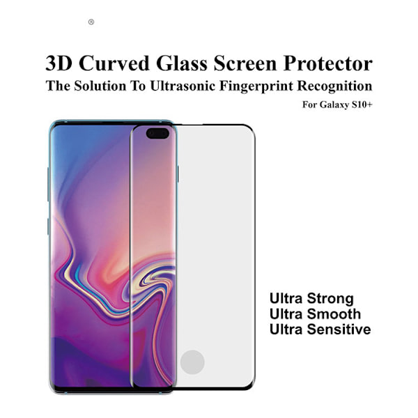 Näytönsuoja Samsung Galaxy S10 Plus Panssarilasi Läpinäkyvä