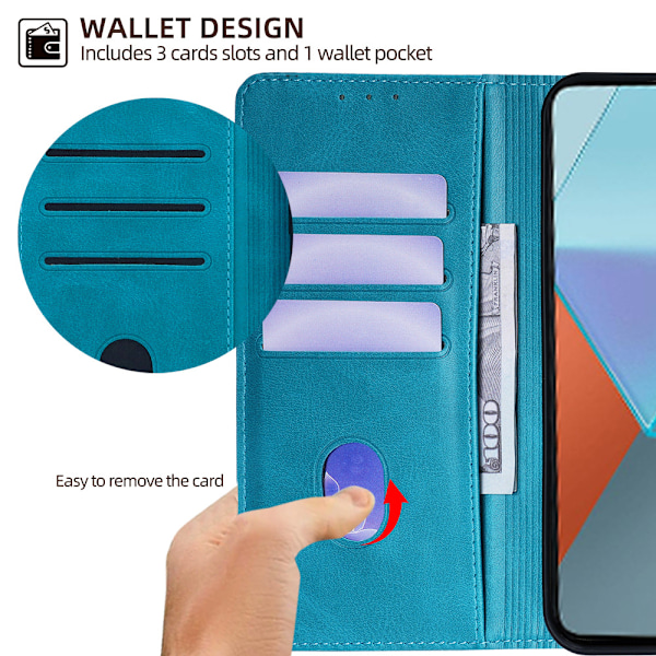 Flipfodral för Redmi Note 14 5G - Ljusblå