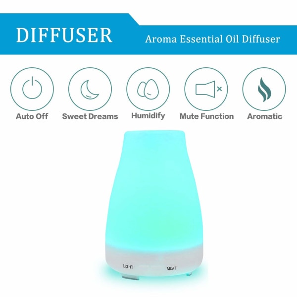 Aroma Diffuser - Luftfugter og Aroma lampe 150 ml 150 ml
