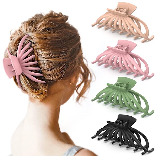 Set med Hårklämmor, 4-pack Flerfärgad