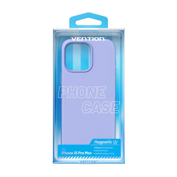 Vention KUFV0-40 Silikonfodral för iPhone 15 Pro Max (lila)