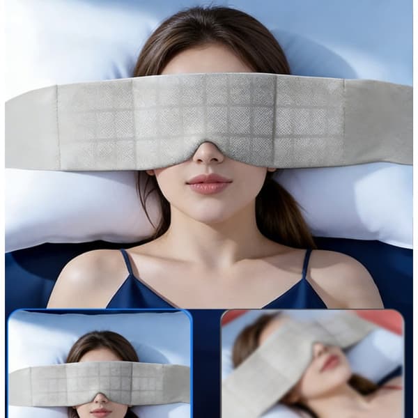 Lysegrå Vægtet Sovemaske: Støjisolering, Trykterapi til Lindring af Øjentræthed