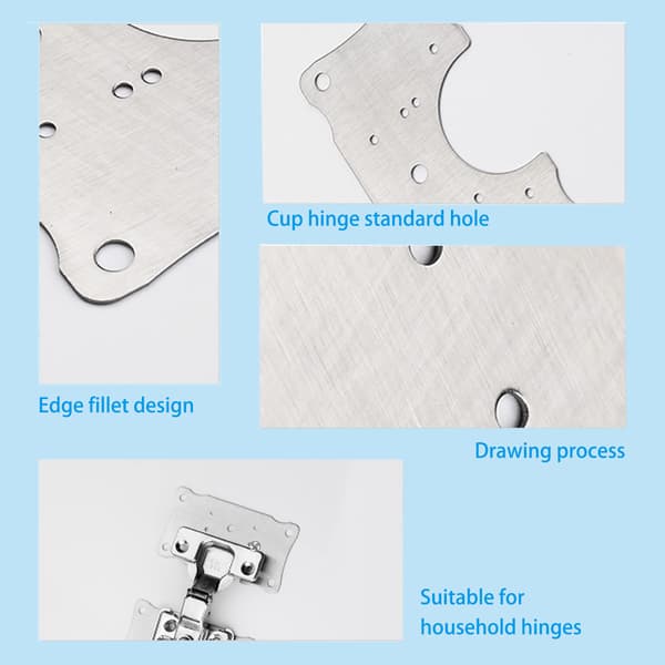 Reparationsplatta för Gångjärn - 9x5 cm 10-Pack 10-Pack