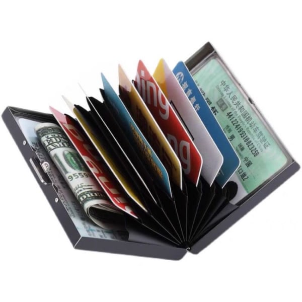 RFID kreditkortholder 10 kortpladser Sort