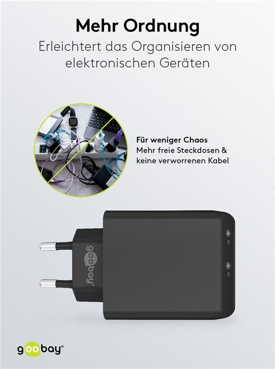 Dual USB-C™ PD -pikalaturi (36 W), musta