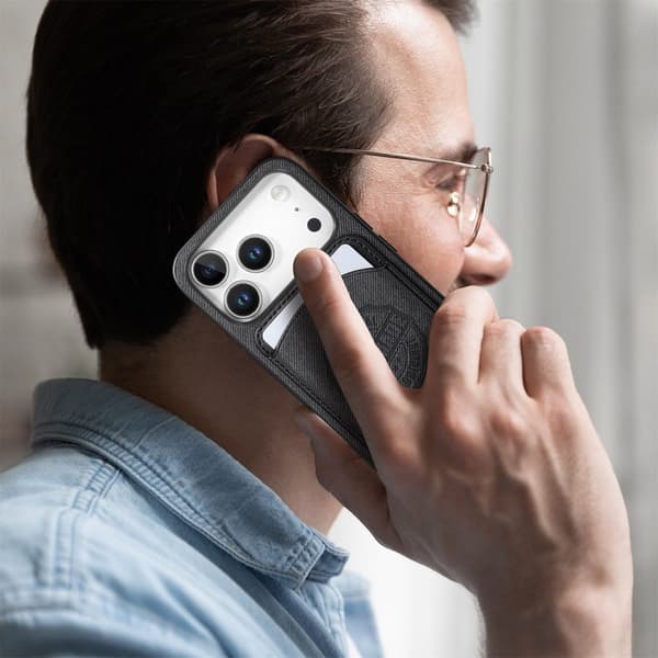 Sort PU Læder Magnetisk Wallet Case Kompatibel med iPhone 17 Pro