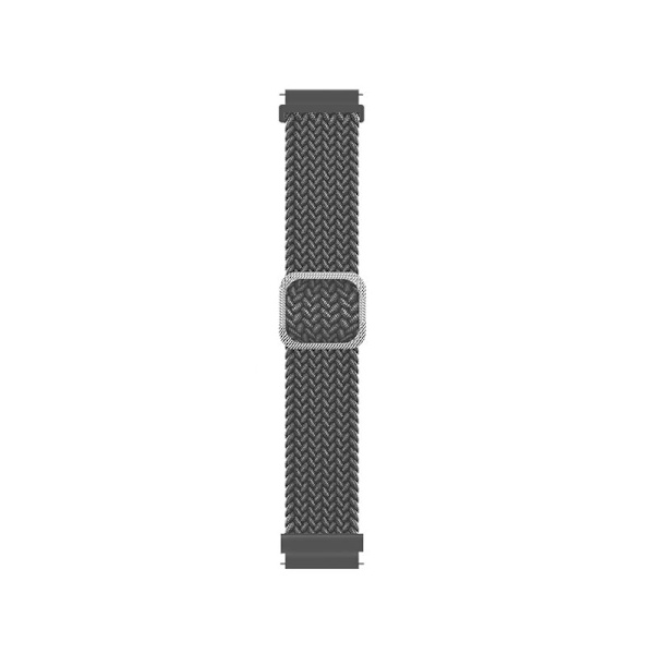 Nylon klockarmband med svart spänne Grå 22 mm